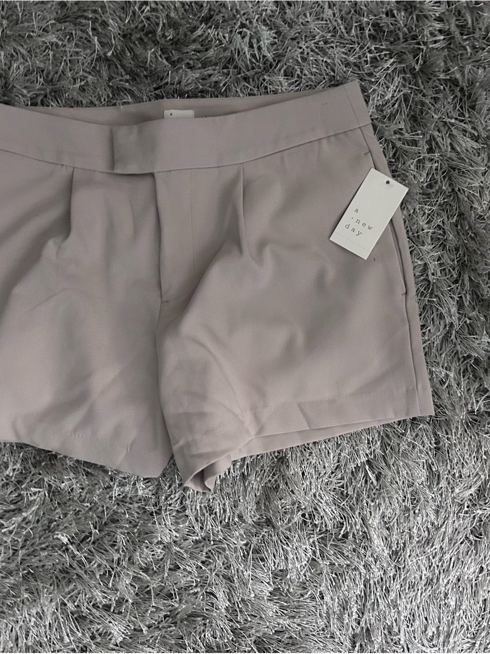 A New Day High-Rise Tailored Shorts in Soft Mauve